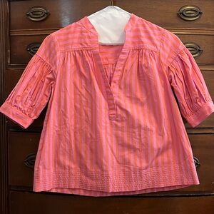 Anthropologie Pink Striped Top